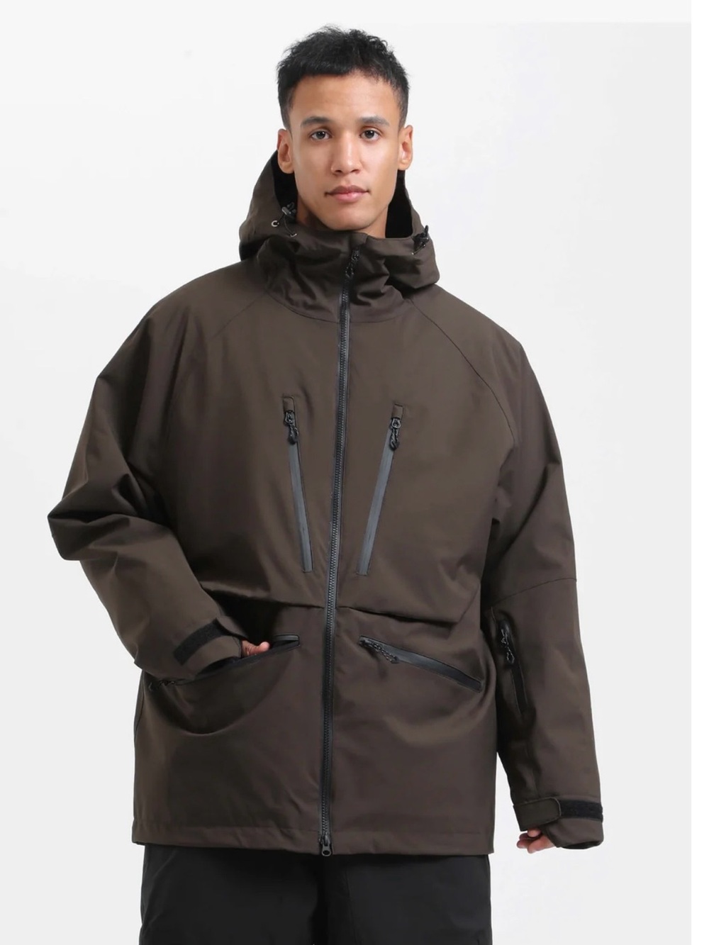 I330 NWT GSOU SNOW Brown Waterproof Insulated Ski Snow Jacket Mens M